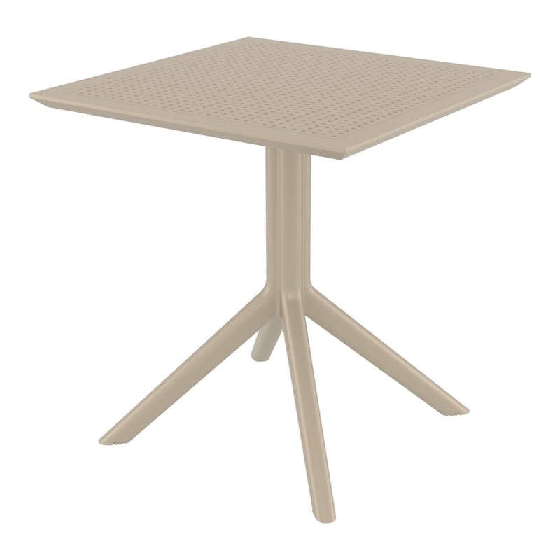 Compamia Lucy Outdoor Bistro Set 3 Piece with 27 inch Table Top Taupe