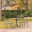 Compamia Snow Patio Dining Set with 2 Chairs Dark Gray
