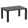 Loft Outdoor Dining Set with 6 Arm Chairs and 55 inch Extension Table Black