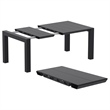 Loft Outdoor Dining Set with 6 Arm Chairs and 55 inch Extension Table Black