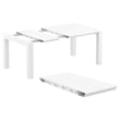 Loft Outdoor Dining Set with 6 Arm Chairs and 55 inch Extension Table White