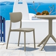 Compamia Lucy 3 Piece Outdoor Bistro Set with 24 inch Square Table Top - Taupe