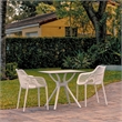 Air XL Dining Set with 2 Arm Chairs White