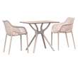 Air XL Dining Set with 2 Arm Chairs White