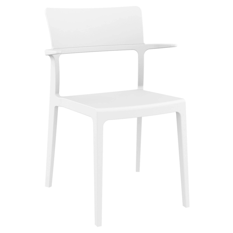 Compamia Plus Dining Set with 2 Arm Chairs White