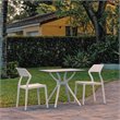 Compamia Snow Dining Set with 2 Chairs White