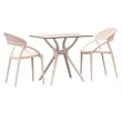 Compamia Sunset Dining Set with 2 Chairs - White