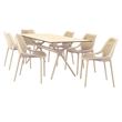 Compamia Air 7 Piece Rectangle Dining Set in White Finish