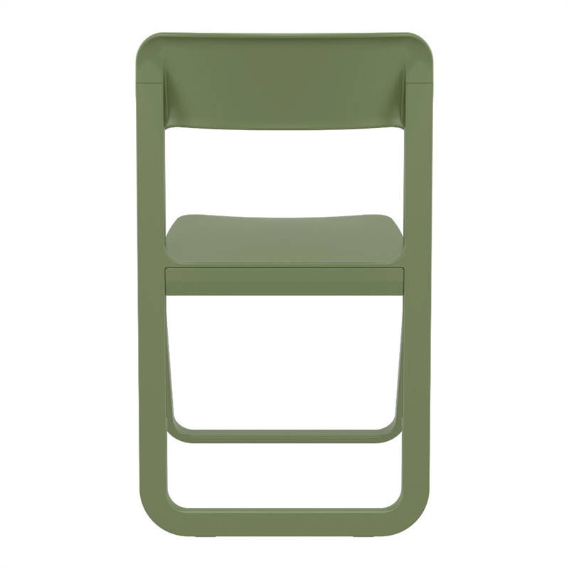 Compamia Dream Commercial Grade Folding Resin Outdoor Chair Olive Green