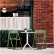 Compamia Dream Commercial Grade Folding Resin Outdoor Chair Olive Green