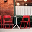 Compamia Dream Commercial Grade Folding Resin Outdoor Chair Red