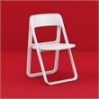 Compamia Dream Polypropylene Resin Outdoor Folding Chair in White