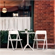 Compamia Dream Polypropylene Resin Outdoor Folding Chair in White