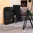Compamia Dream Folding Outdoor Bistro Set with 2 Chairs Black