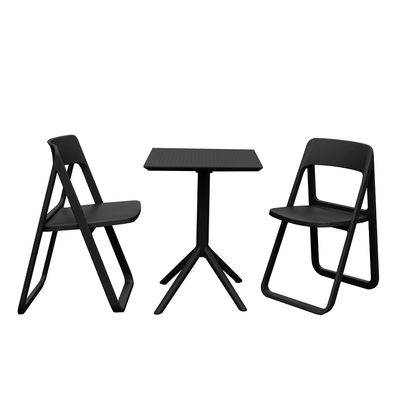 Black fold up online garden chairs