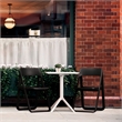Compamia Dream Folding Outdoor Bistro Set with White Table and 2 Black Chairs