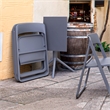 Compamia Dream Folding Outdoor Bistro Set with 2 Chairs Dark Gray