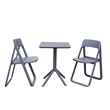 Compamia Dream Folding Outdoor Bistro Set with 2 Chairs Dark Gray