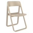 Compamia Dream Folding Outdoor Bistro Set with 2 Chairs - Taupe