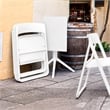 Compamia Dream Folding Outdoor Bistro Set with 2 Chairs White