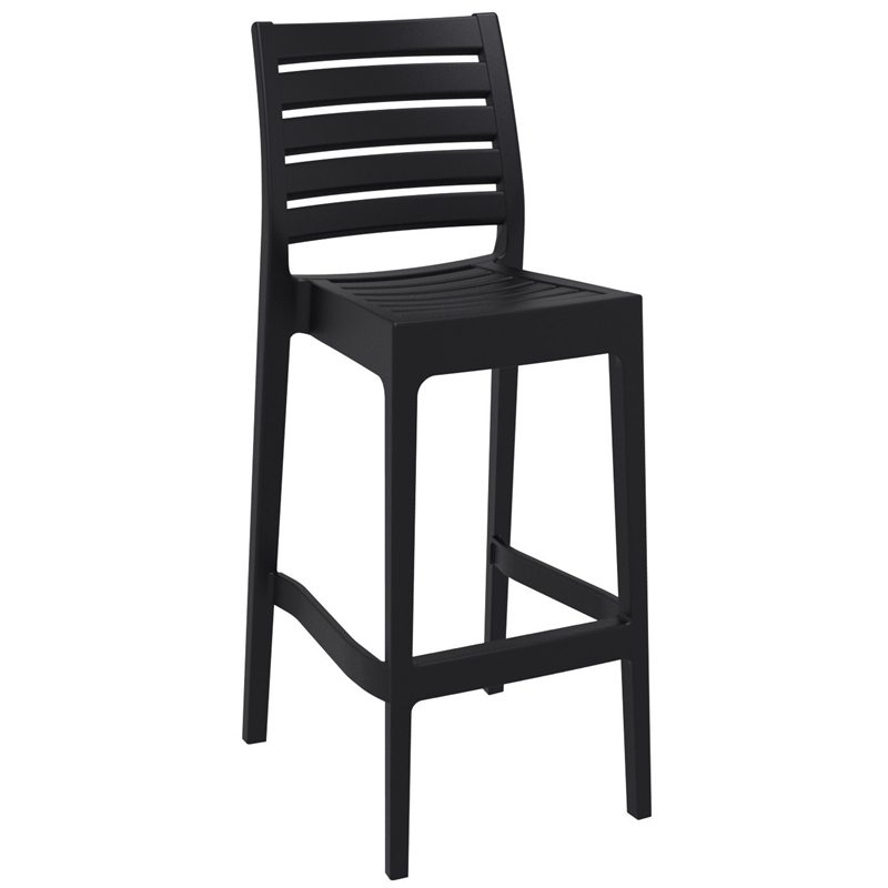 Sky Ares Square Bar Set with 2 Barstools Black