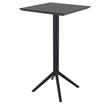 Sky Ares Square Bar Set with 2 Barstools Black