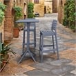 Compamia Sky Ares 24 inch Square Bar Table Set with 2 Barstools - Dark Gray