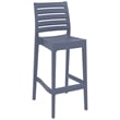 Compamia Sky Ares 24 inch Square Bar Table Set with 2 Barstools - Dark Gray