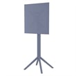 Compamia Sky Ares 24 inch Square Bar Table Set with 2 Barstools - Dark Gray