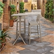 Compamia Sky Ares Square Bar Set with 2 Barstools Taupe