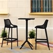 Compamia Sky Air Square Bar Set with 2 Barstools Black