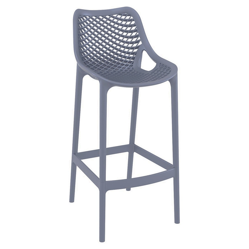 Compamia Sky Air Square Bar Set with 2 Barstools Dark Gray