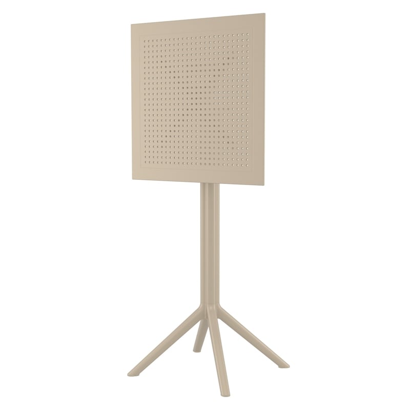 Compamia Sky Air Square Bar Set with 2 Barstools Taupe