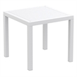 Compamia Air Mix Square Dining Set with White Table and 4 Red Chairs