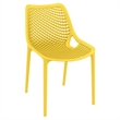 Compamia Air Mix Square Dining Set with White Table and 4 Yellow Chairs