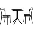 Compamia Marie 3 Piece Bistro Set in Black