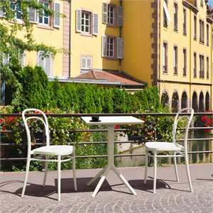 Compamia Marie 3 Piece Bistro Set in White