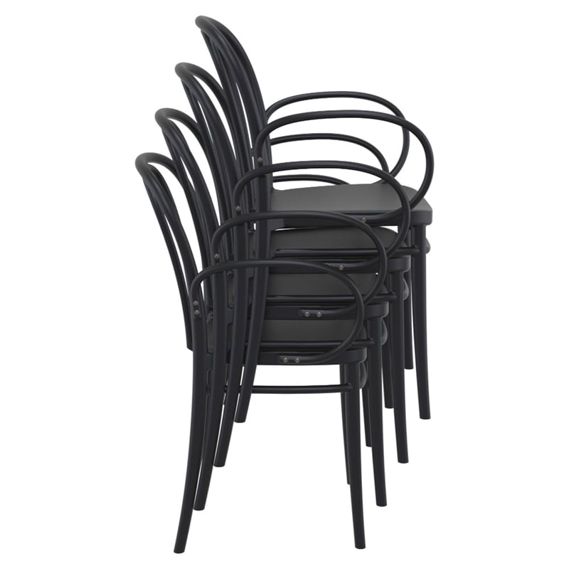 Compamia Victor XL Resin Outdoor Arm Chair Black