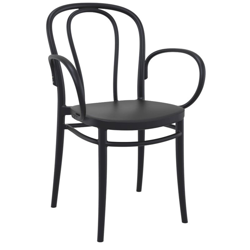 Compamia Victor XL Resin Outdoor Arm Chair Black