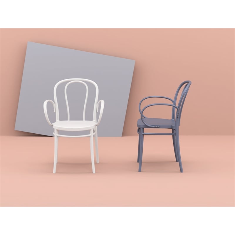 Compamia Victor XL Resin Outdoor Arm Chair Dark Gray