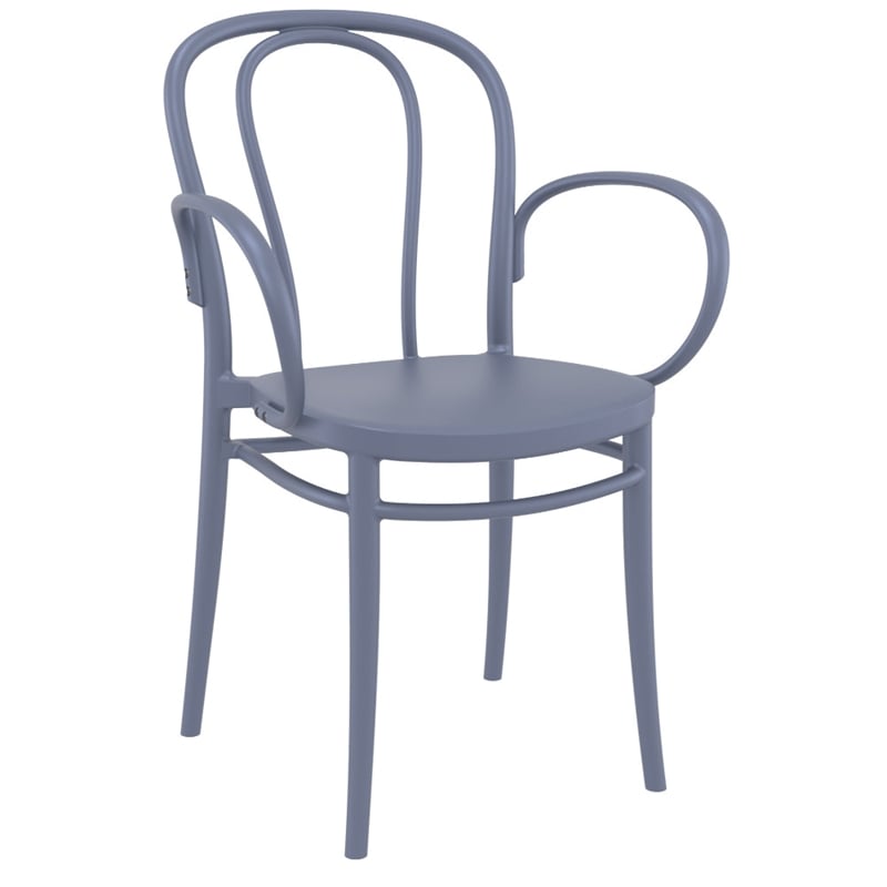 Compamia Victor XL Resin Outdoor Arm Chair Dark Gray