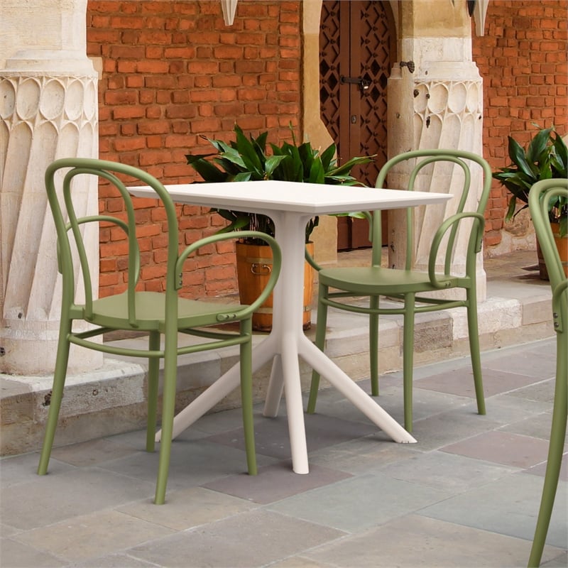 Compamia Victor XL Resin Outdoor Arm Chair Olive Green