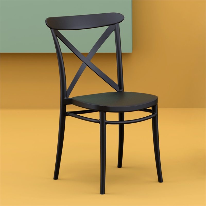 Compamia Cross Resin Outdoor Chair Black