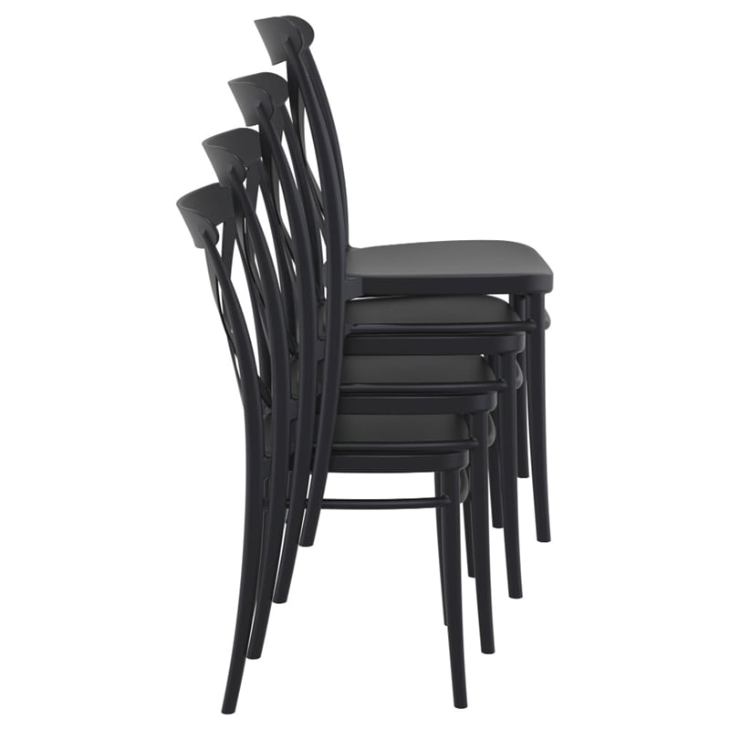 Compamia Cross Resin Outdoor Chair Black