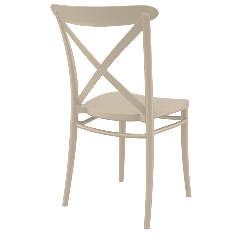 Compamia Cross Resin Indoor Outdoor chair - in Taupe Finish