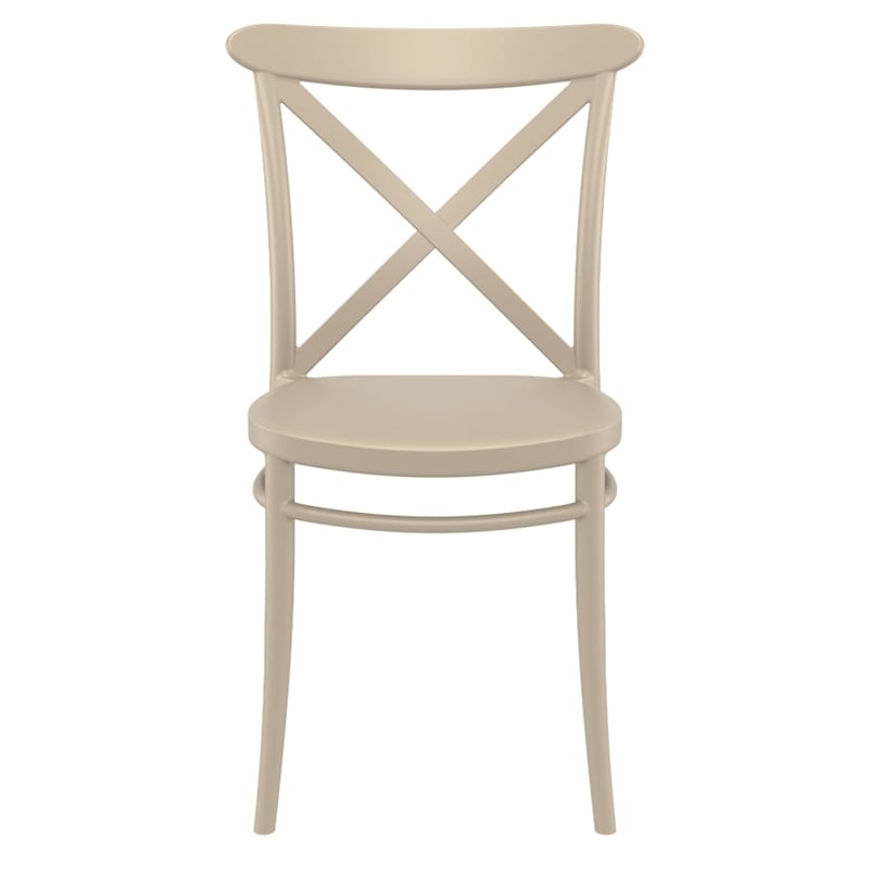 Compamia Cross Resin Indoor Outdoor chair - in Taupe Finish