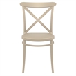 Compamia Cross Resin Indoor Outdoor chair - in Taupe Finish