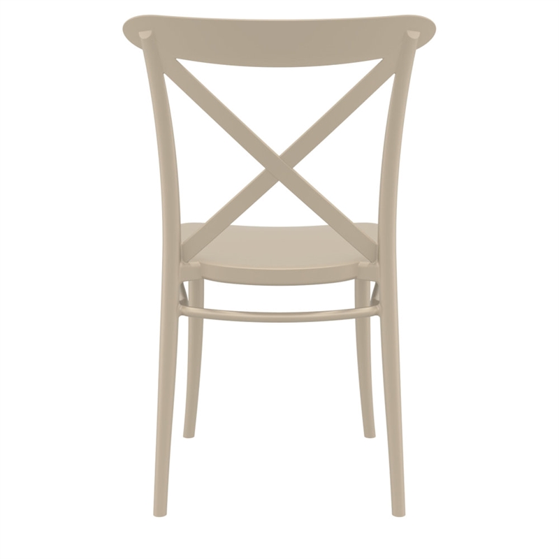 Compamia Cross Resin Indoor Outdoor chair - in Taupe Finish