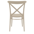Compamia Cross Resin Indoor Outdoor chair - in Taupe Finish
