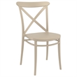 Compamia Cross Resin Indoor Outdoor chair - in Taupe Finish